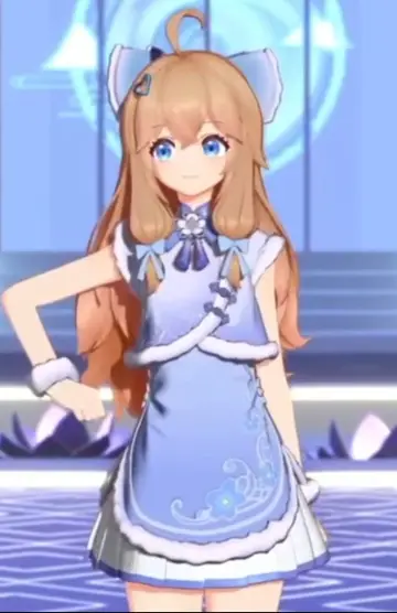 春节旗袍/浅蓝限定